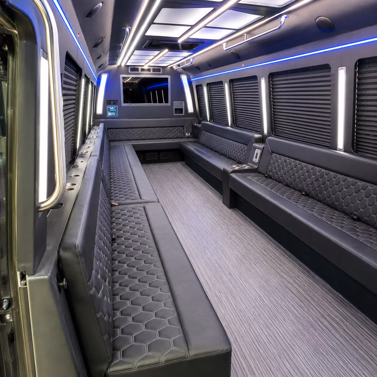 wilmington 40 passenger party bus interior