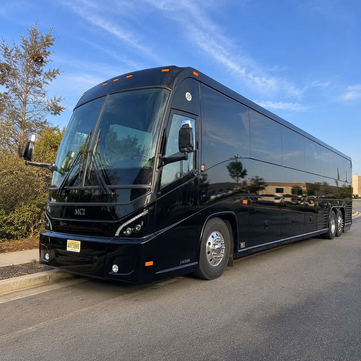 wilmington charter bus rental exterior