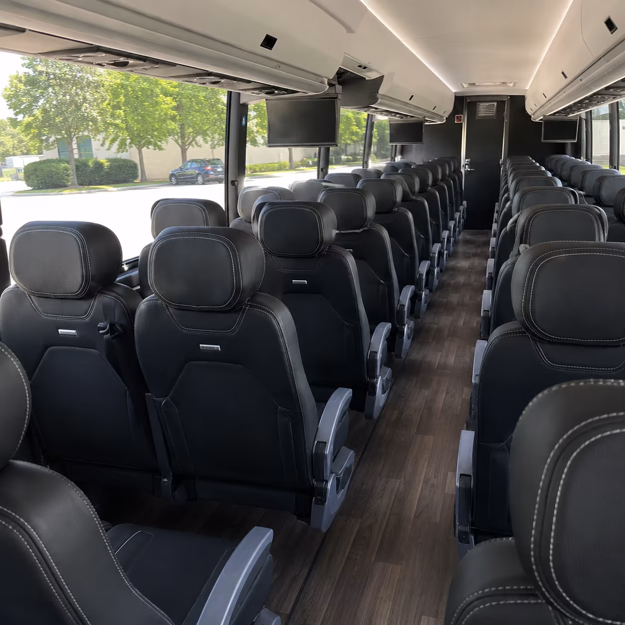 wilmington charter bus rental interior